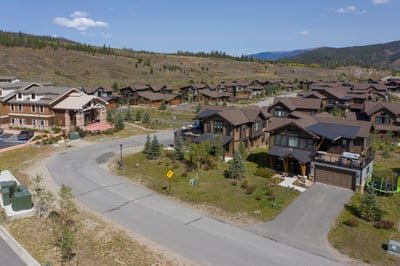 Aerial view, On the Corner at the Shores