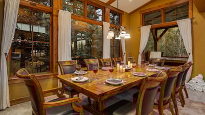 Dining area with seating for 10