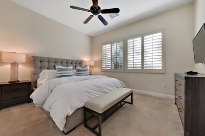 Guest bedroom 3 with king bed, TV and en suite bath
