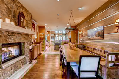Dining area open to kitchen