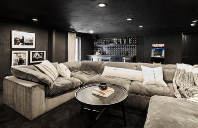 Luxurious, oversized seating in this state of the art theater room,
