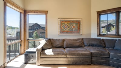 Upper level loft with queen sleeper sofa