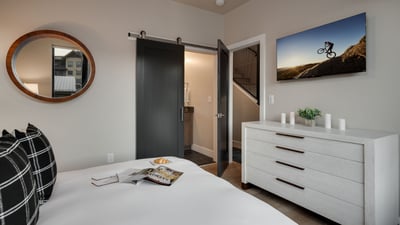 Queen bedroom on lower level
