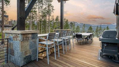 Deck seating for al fresco dining