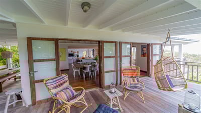 Lounge Area: Outdoor lounge areas facing the views. 