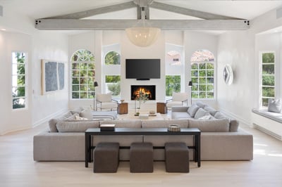 Cozy up in the main living room and take in the surrounding beauty