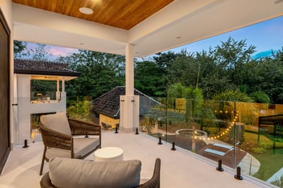 Primary Suite 2 Private Balcony at night – Level 2