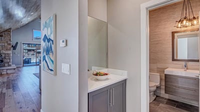 Main level powder room