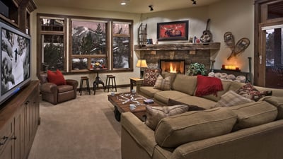 Family room on lower level