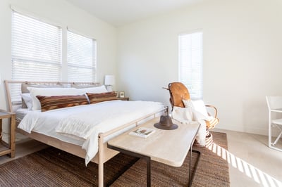 Mezcal | Front casita room: king bed, smart TV, desk with printer, mini fridge