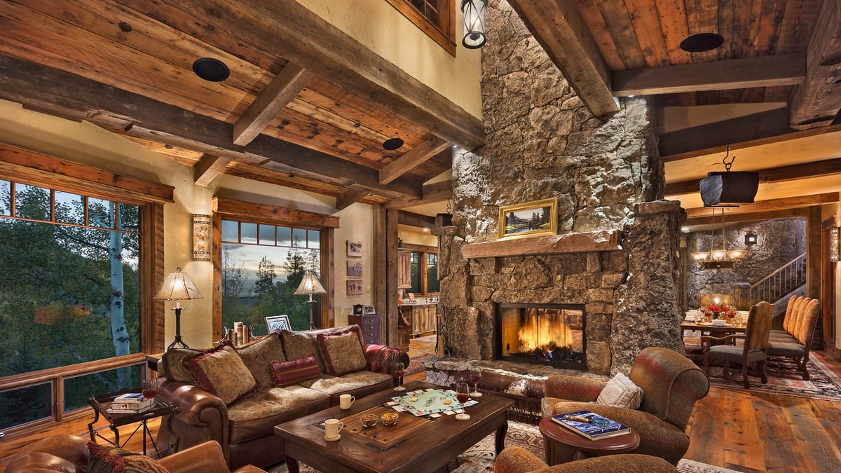 Great room with two-sided fireplace - Image 2