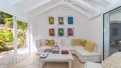 Living Area: Spacious lounge area opening onto the terrace and the view. 