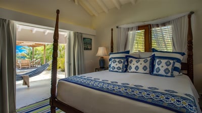 Bedroom 1: King size bed, air conditioning. Ensuite bathroom with shower and toilet, hairdryer, safe