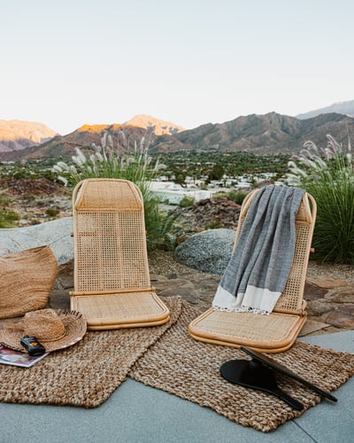 One of many curated and intentional lounge areas throughout the grounds.