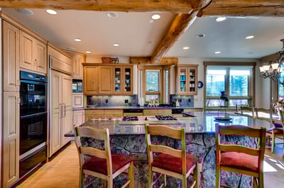 Kitchen with bar seating