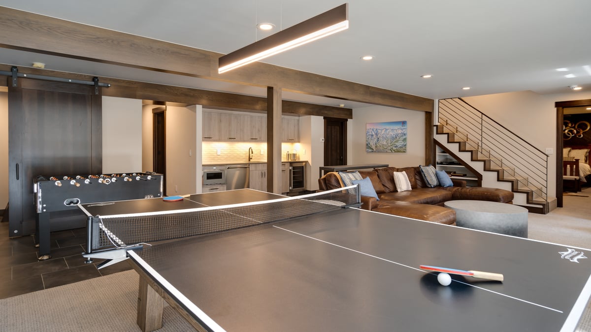 Ping pong, billiards and foosball in lower level family room - Image 24