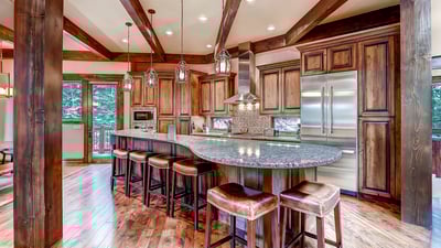 Kitchen with breakfast bar seating