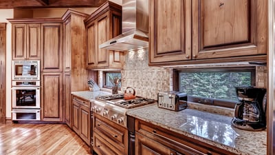 Kitchen with gas range