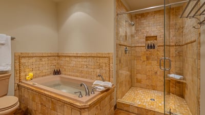 Shared bath on lower level