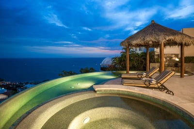 Evenings at Villa del Mar are just as beautiful as the days when you're overlooking the Sea of Corte