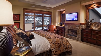 Primary suite with fireplace