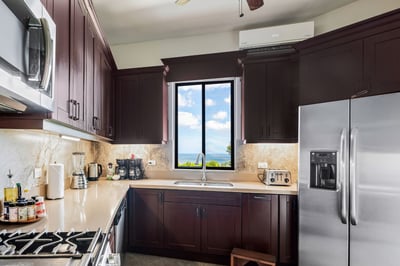 You got the fully equipped kitchen and the view.
