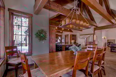 Dining area seats 8