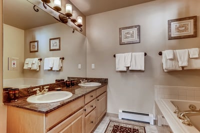 Primary ensuite on upper level