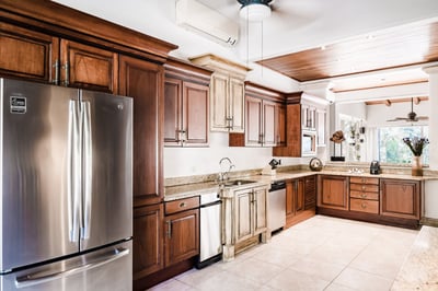 In this kitchen flip-flops welcome, and aprons optional!