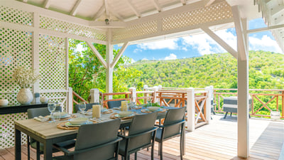 Kitchen & Dining Area: Fully equipped air-conditioned kitchen with electric oven, induction cooker, 