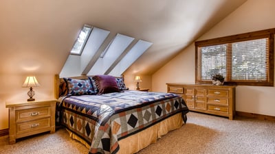 Primary suite on upper level