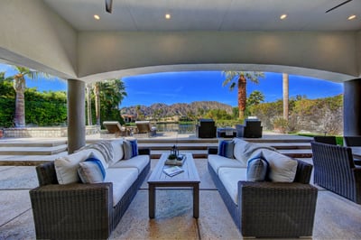 Comfortable and luxurious outdoor seating.