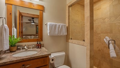 Ensuite for second king bedroom suite, upper level