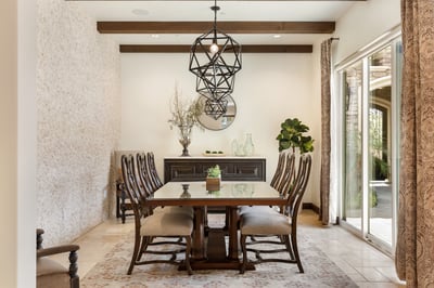 Formal dining room with seating for 8