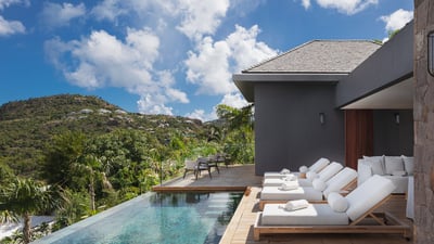 Cottage Pool & Terrace: Located in the Villa Cottage. Beautiful heated pool, outdoor lounge areas, s