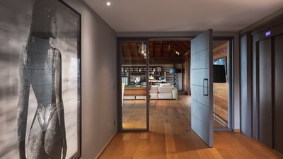 Indoors: Private elevator or stairs to conect the levels. 