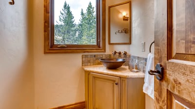 Powder room, next to mudroom