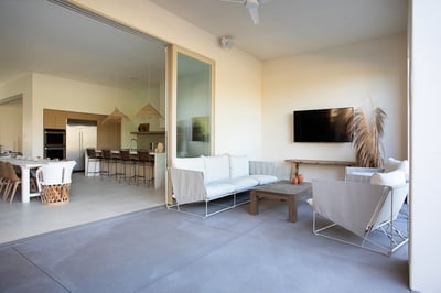 Outdoor lounge for additional seating and entertainment