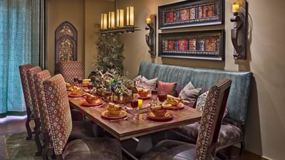 Dining area with seating for 10