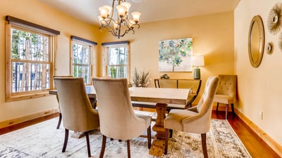 Dining table with seating for 6