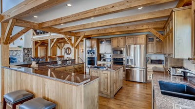 Gourmet kitchen with dual ovens