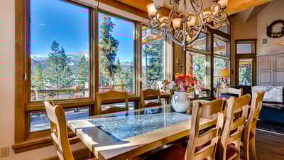 Dining area seats 8