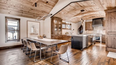 Dining area open to kitchen