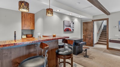 Lower level wet bar