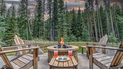 Fire pit on river