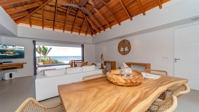 Kitchen & Dining Area: Air-conditioned kitchen equipped with electric oven, gas stove, microwave, fr