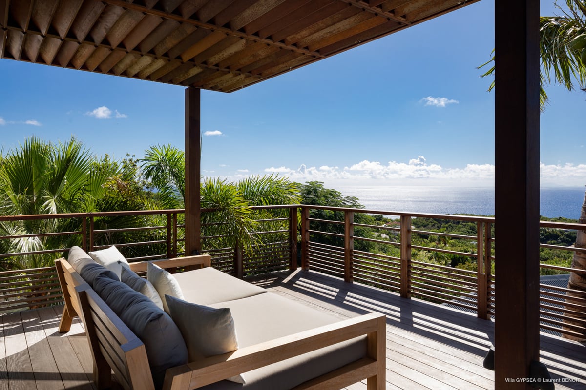 Outdoors: Panoramic views over the bay. Private parking at the entrance of the property.  - Image 44