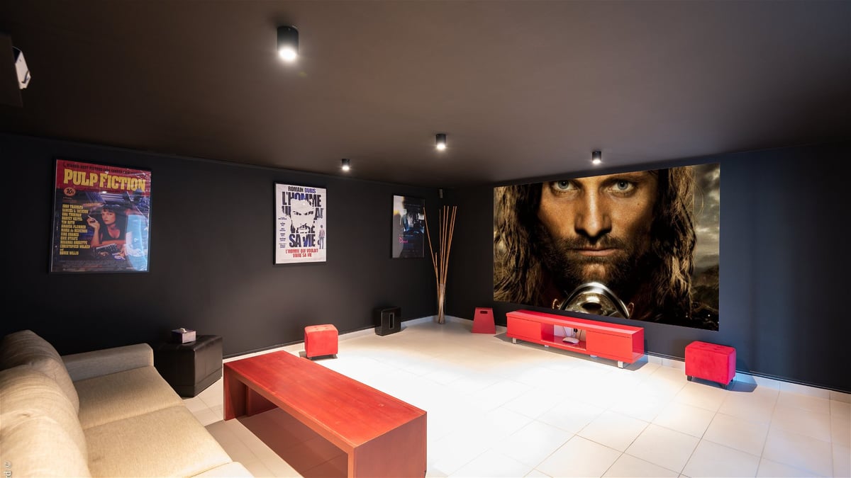 Cinema Room: On the lower lever. Air conditioned TV room with sofas and armchairs for 6-8 guests, la - Image 33