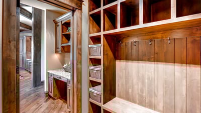 Mudroom and ski storage