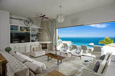 The modern and sophisticated family area opens out onto the terrace, so you'll never have to lose th